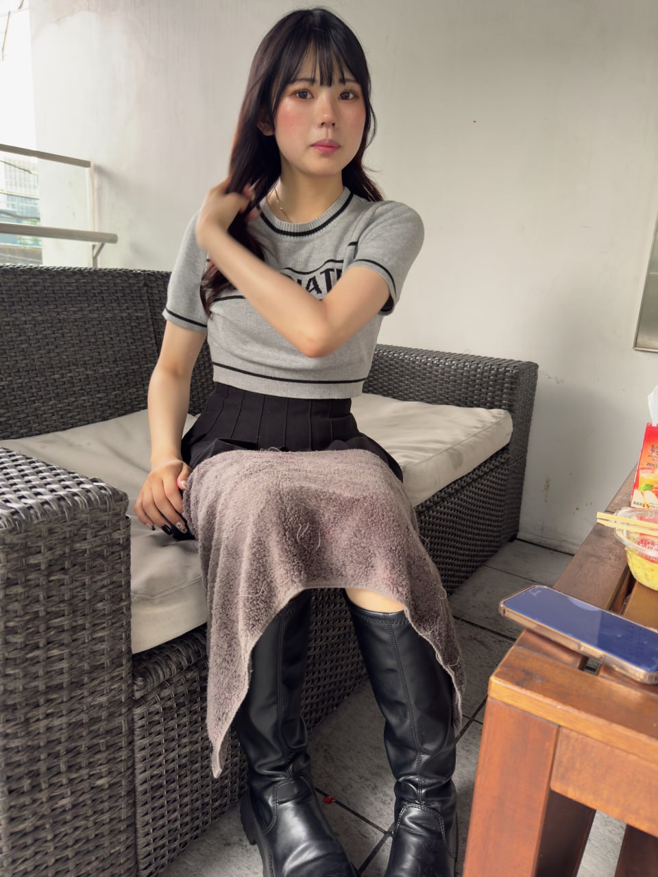 图片[4]-【日本原创】在气温30多度的日子里穿着长靴来的模特[81P1V]-尤妹社