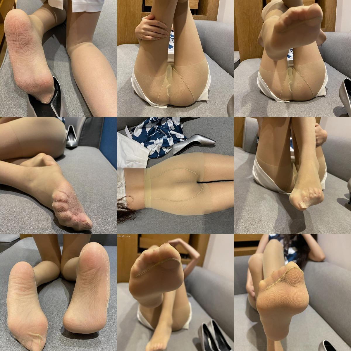 图片[7]-ISS系列文婷碎花裙灰丝制服职业装诱惑丝足6套合集-尤妹社